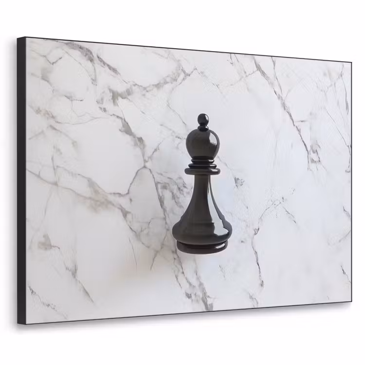 Art Frame - Schaakstuk - Loper - Zwart - Marmer — 1