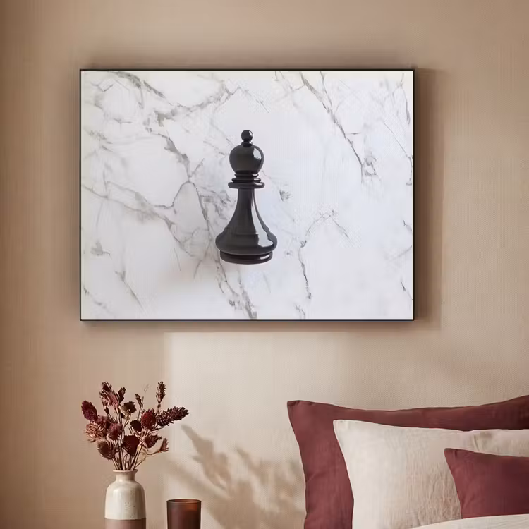 Art Frame - Schaakstuk - Loper - Zwart - Marmer — 3