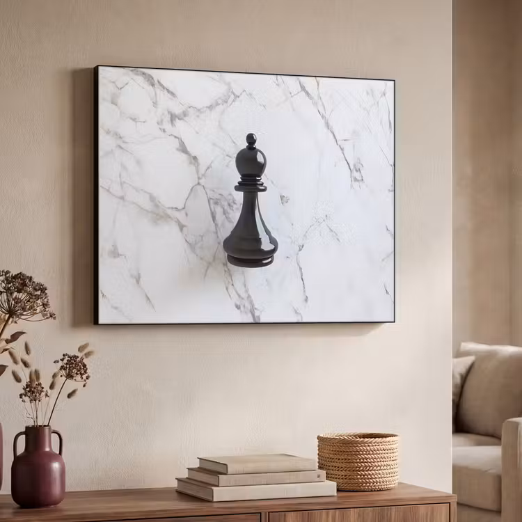 Art Frame - Schaakstuk - Loper - Zwart - Marmer — 7