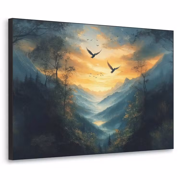 Art Frame - Vogels - Zon - Bomen - Groen — 1