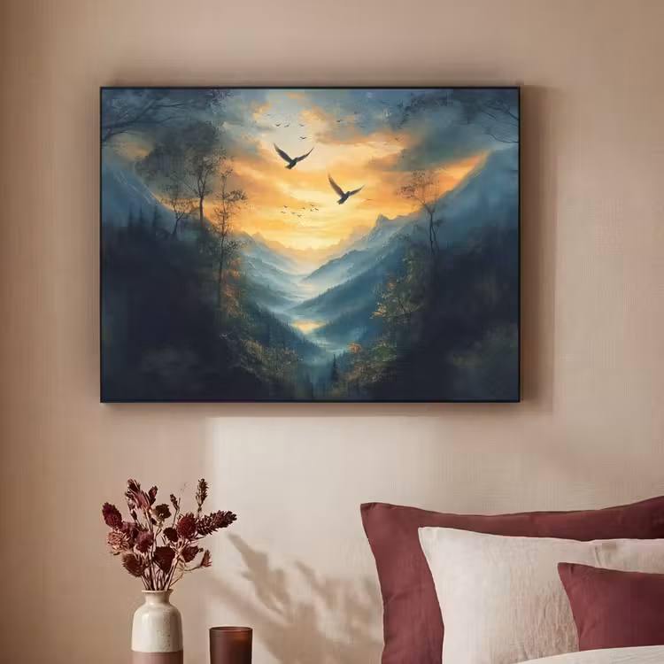 Art Frame - Vogels - Zon - Bomen - Groen — 3