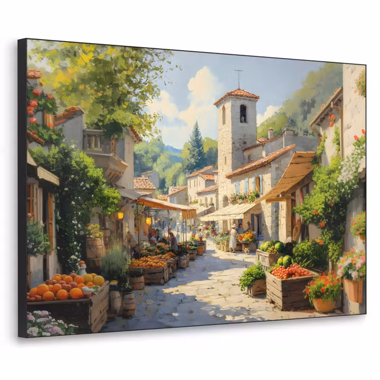 Art Frame - Dorp - Zon - Kraampjes - Huizen — 1