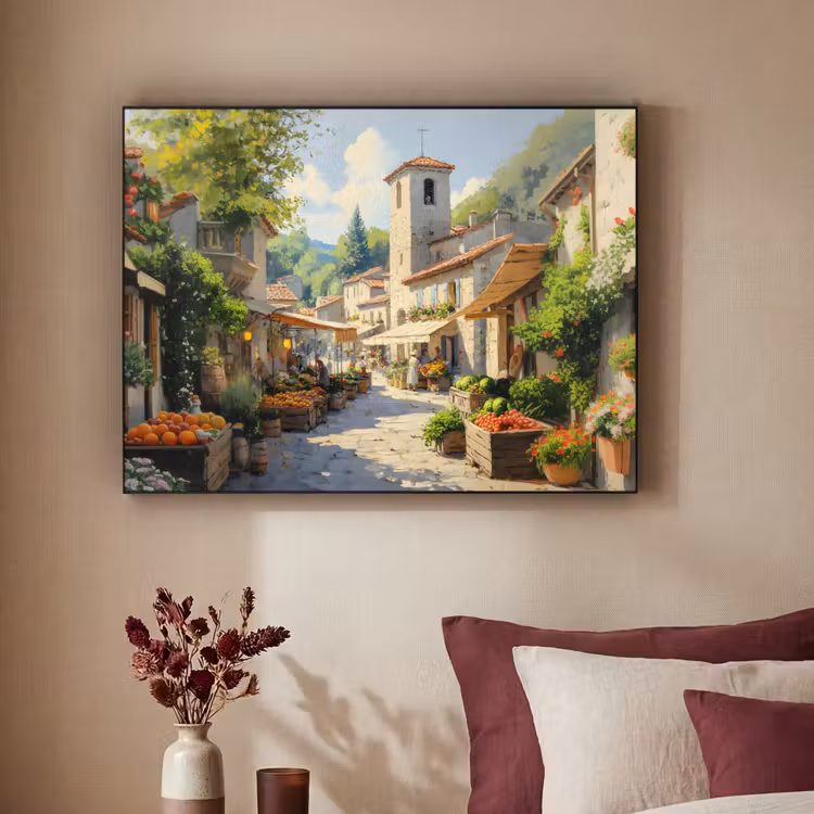 Art Frame - Dorp - Zon - Kraampjes - Huizen — 3