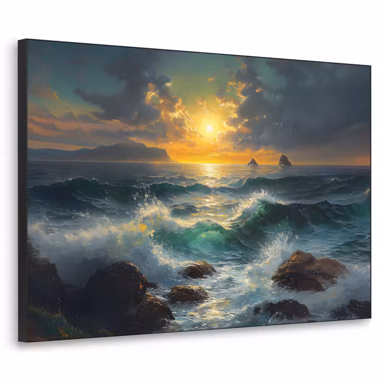 Art Frame - Zee - Zon - Golven - Rotsen — 1