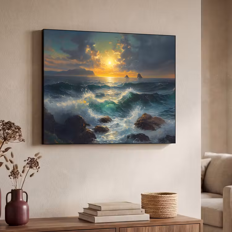 Art Frame - Zee - Zon - Golven - Rotsen — 7