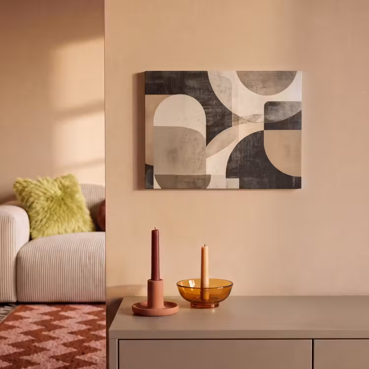 Akoestisch schilderij - Abstract - Vormen - Modern - Beige — 2