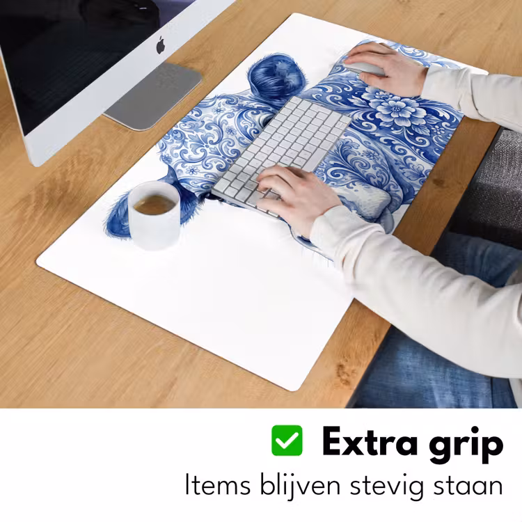 Bureau onderlegger - Illustratie - Koe - Blauw — 6