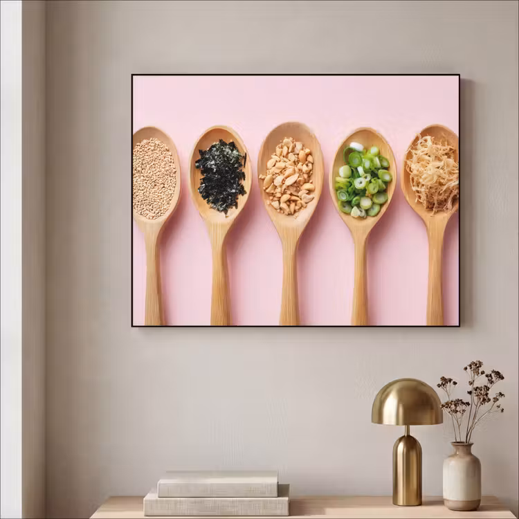 Art Frame - Ingrediënten - Lepels - Hout - Roze — 5