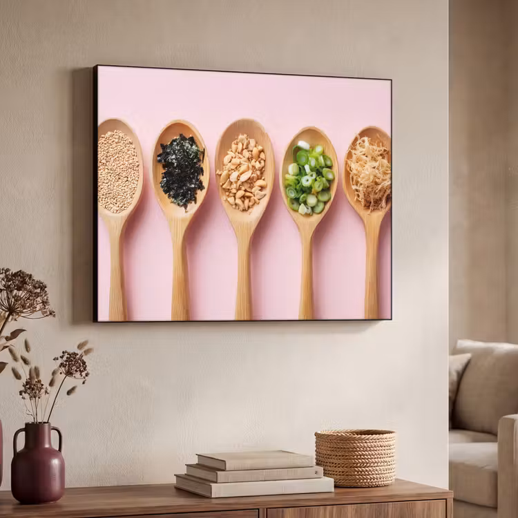 Art Frame - Ingrediënten - Lepels - Hout - Roze — 7