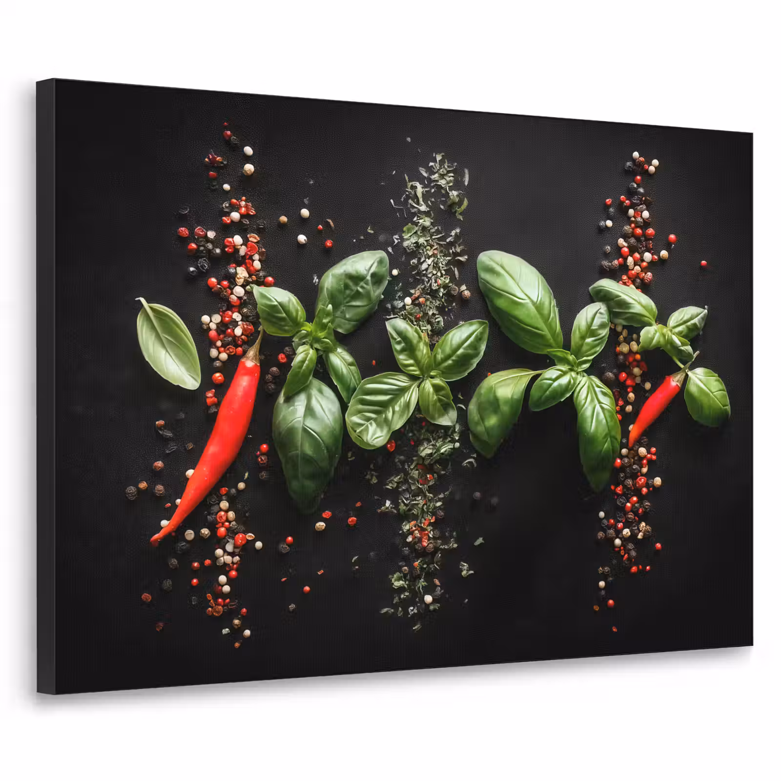 Art Frame - Chilipepers - Basilicum - Blaadjes - Rood — 1