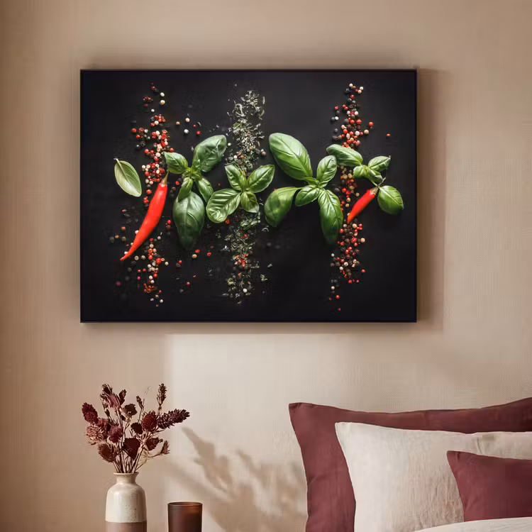 Art Frame - Chilipepers - Basilicum - Blaadjes - Rood — 3