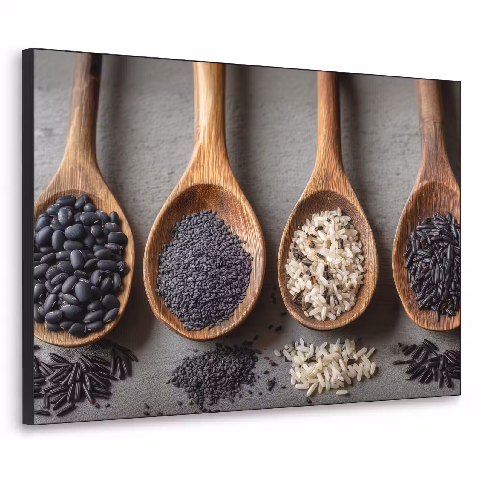 Art Frame - Houten - Lepels - Rijst - Zaden — 1