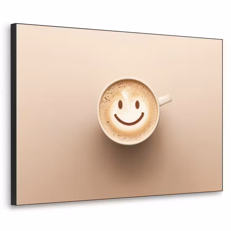 Art Frame - Koffie - Melkschuim - Lach - Beige — 1