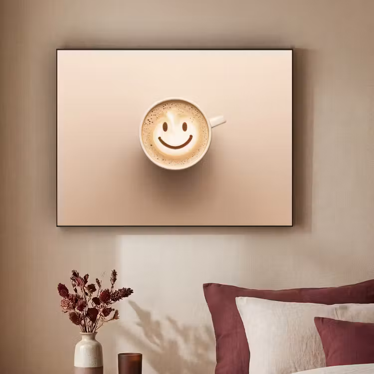 Art Frame - Koffie - Melkschuim - Lach - Beige — 3
