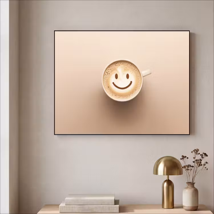 Art Frame - Koffie - Melkschuim - Lach - Beige — 5