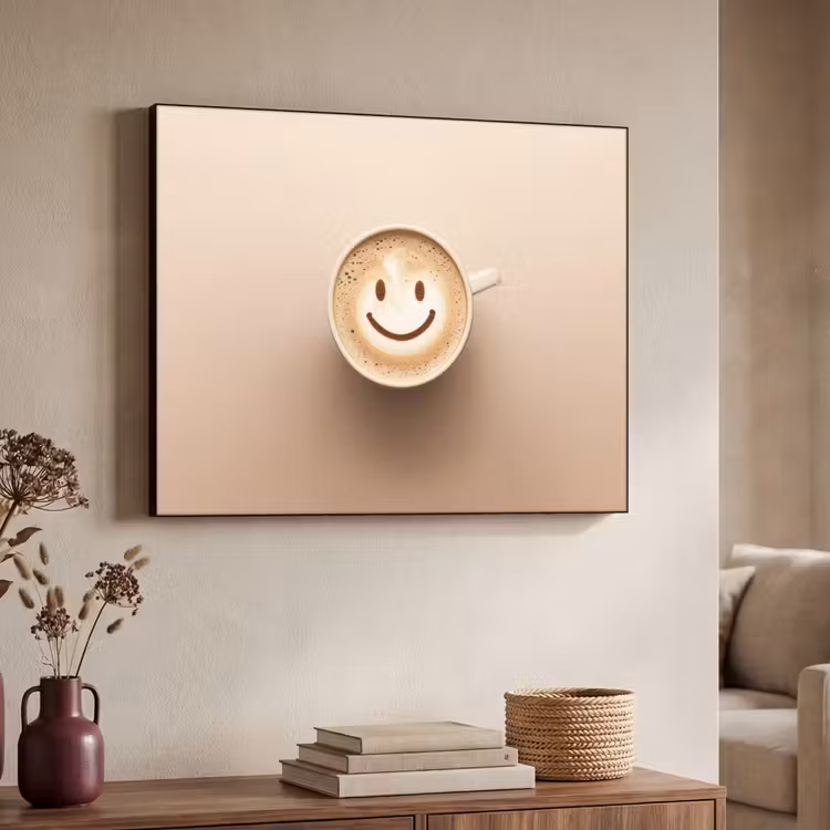 Art Frame - Koffie - Melkschuim - Lach - Beige — 7