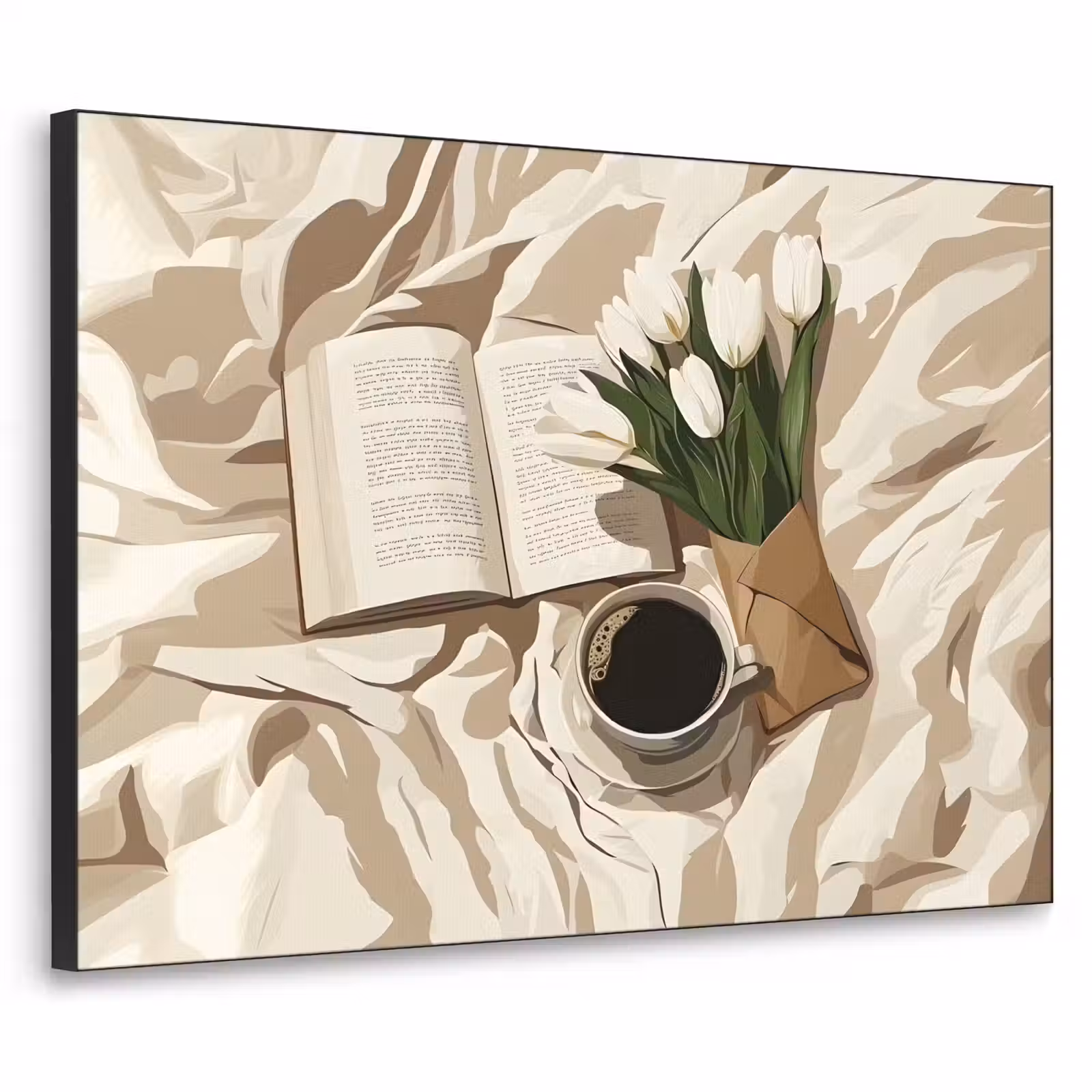 Art Frame - Boek - Illustratie - Tulpen - Koffie — 1