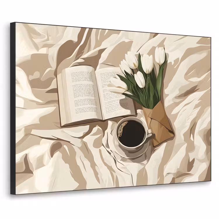 Art Frame - Boek - Illustratie - Tulpen - Koffie — 1