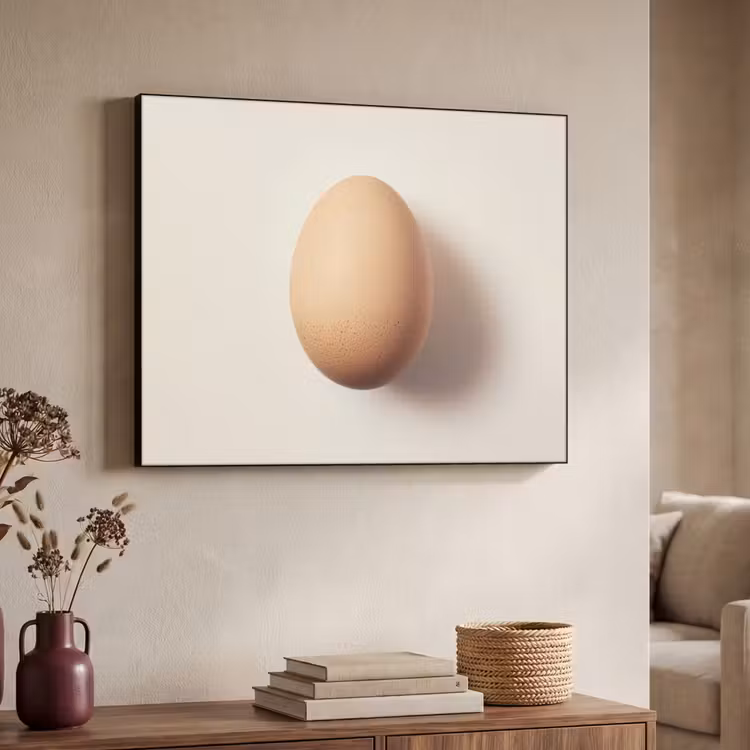 Art Frame - Ei - Beige - Ovaal - Egaal — 7