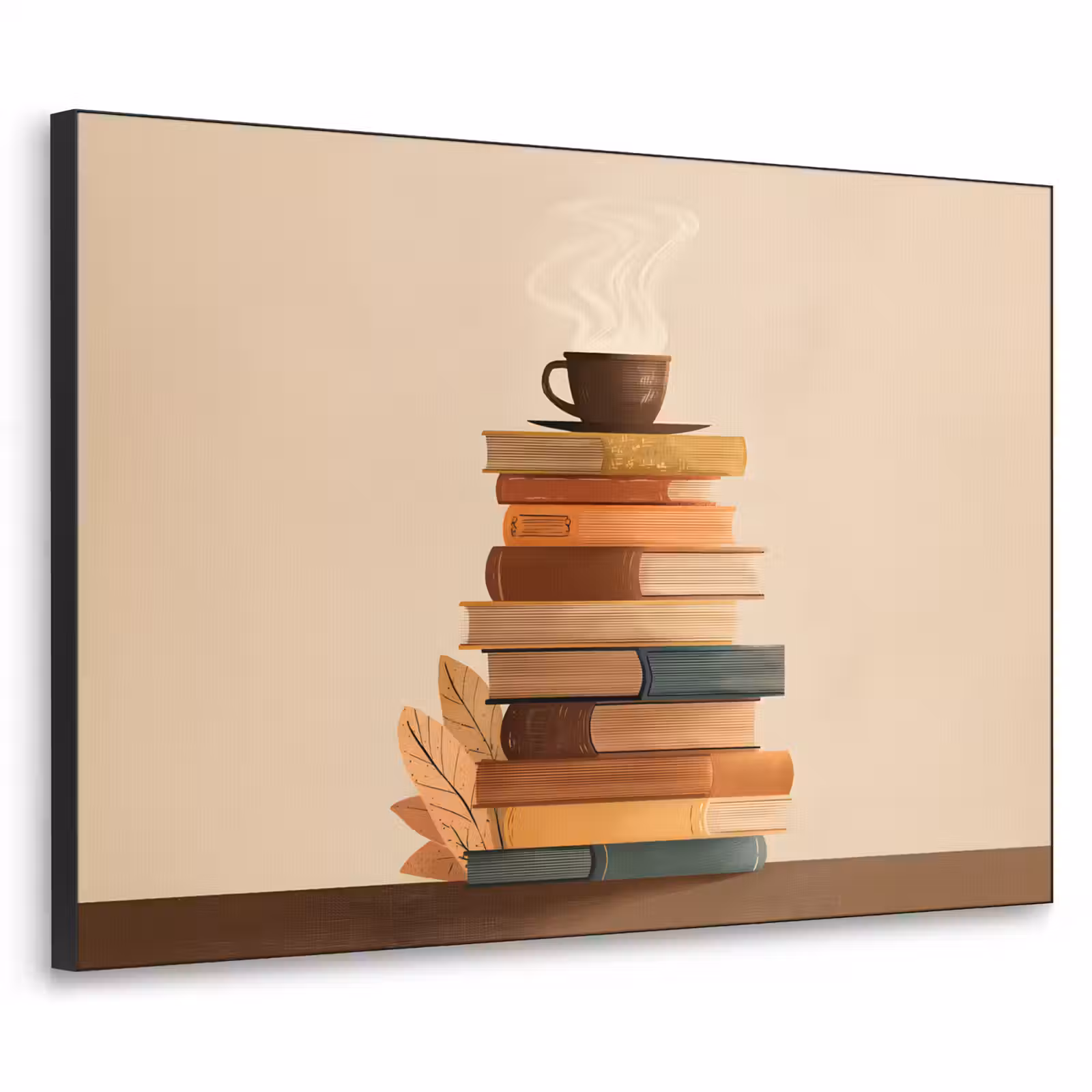 Art Frame - Boeken - Toren - Koffie - Beige — 1