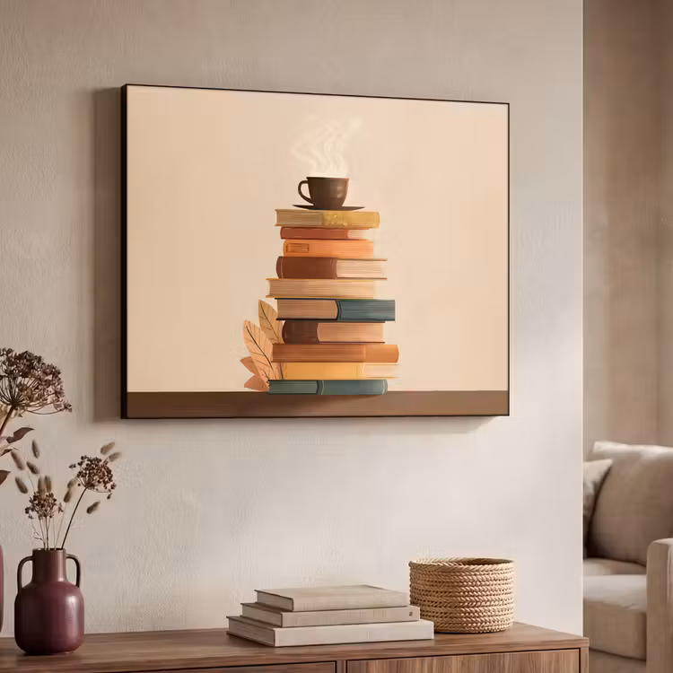 Art Frame - Boeken - Toren - Koffie - Beige — 7