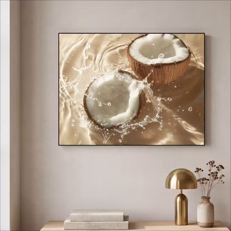 Art Frame - Kokosnoot - Water - Beige - Spetters — 5