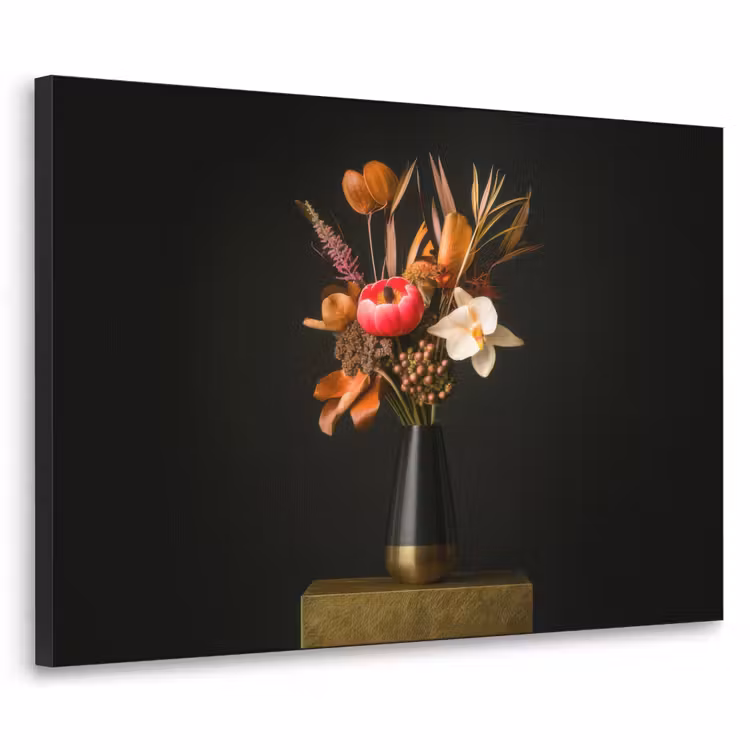 Art Frame - Boeket - Oranje - Gouden - vaas — 1