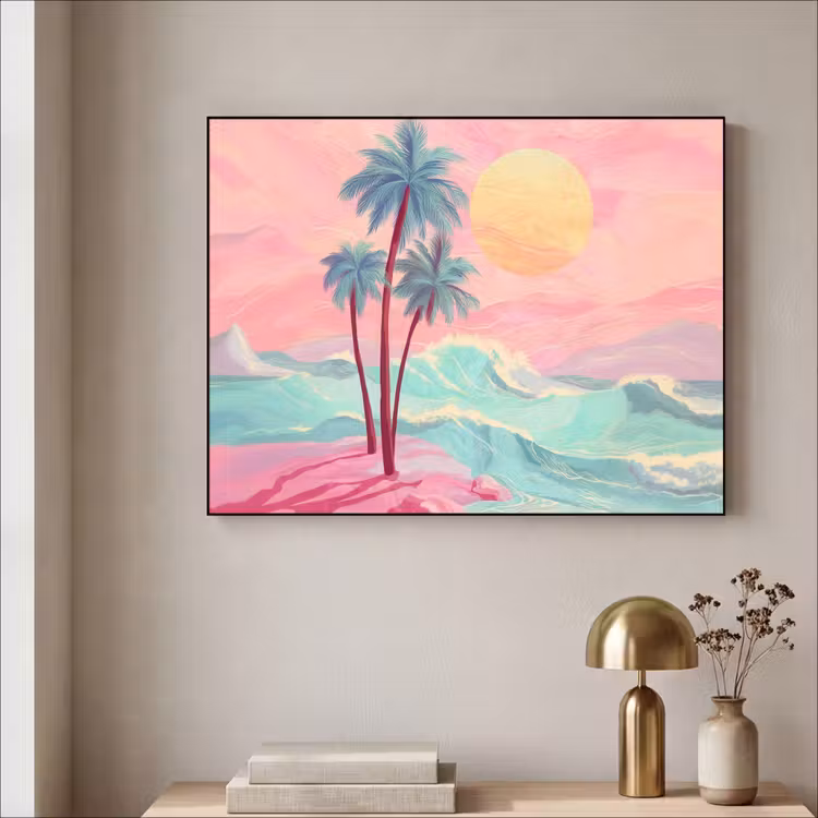 Art Frame - Palmbomen - Golven - Zee — 5