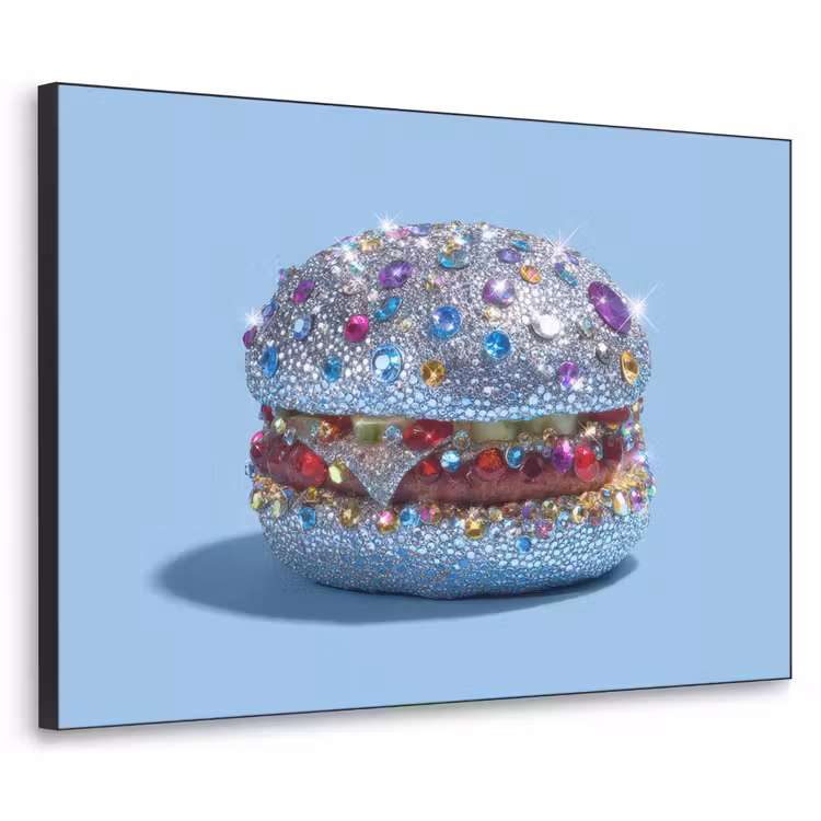 Art Frame - Glitters - Hamburger - Blauw — 1