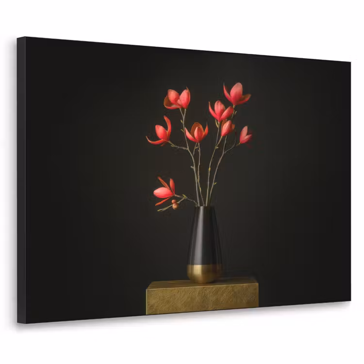 Art Frame - Rode - Bloemen - Vaas — 1