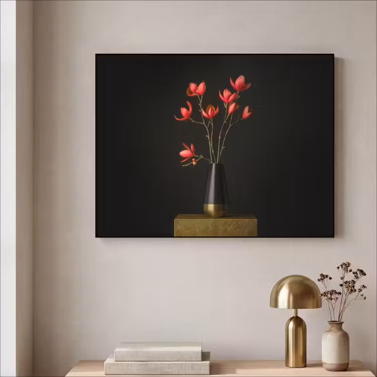 Art Frame - Rode - Bloemen - Vaas — 5