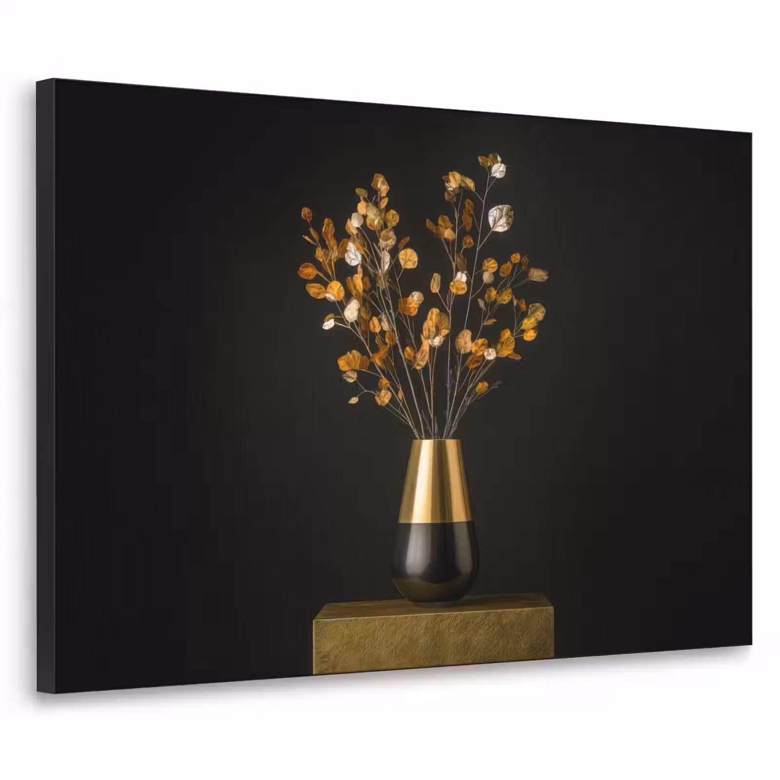 Art Frame - Goudbruine - Bladeren - Vaas - Herfstachtig — 1
