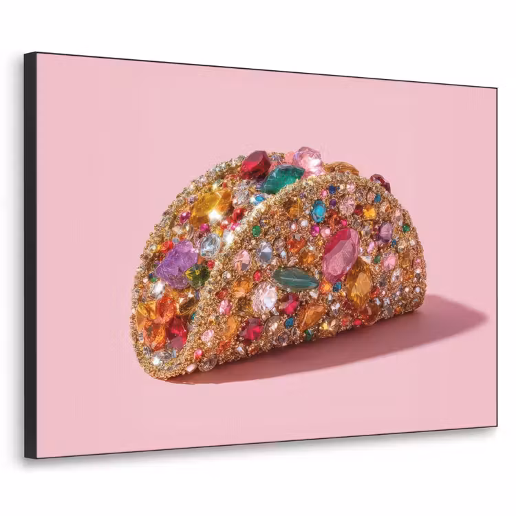 Art Frame - Taco - Kleurrijk - Edelstenen - Goud — 1