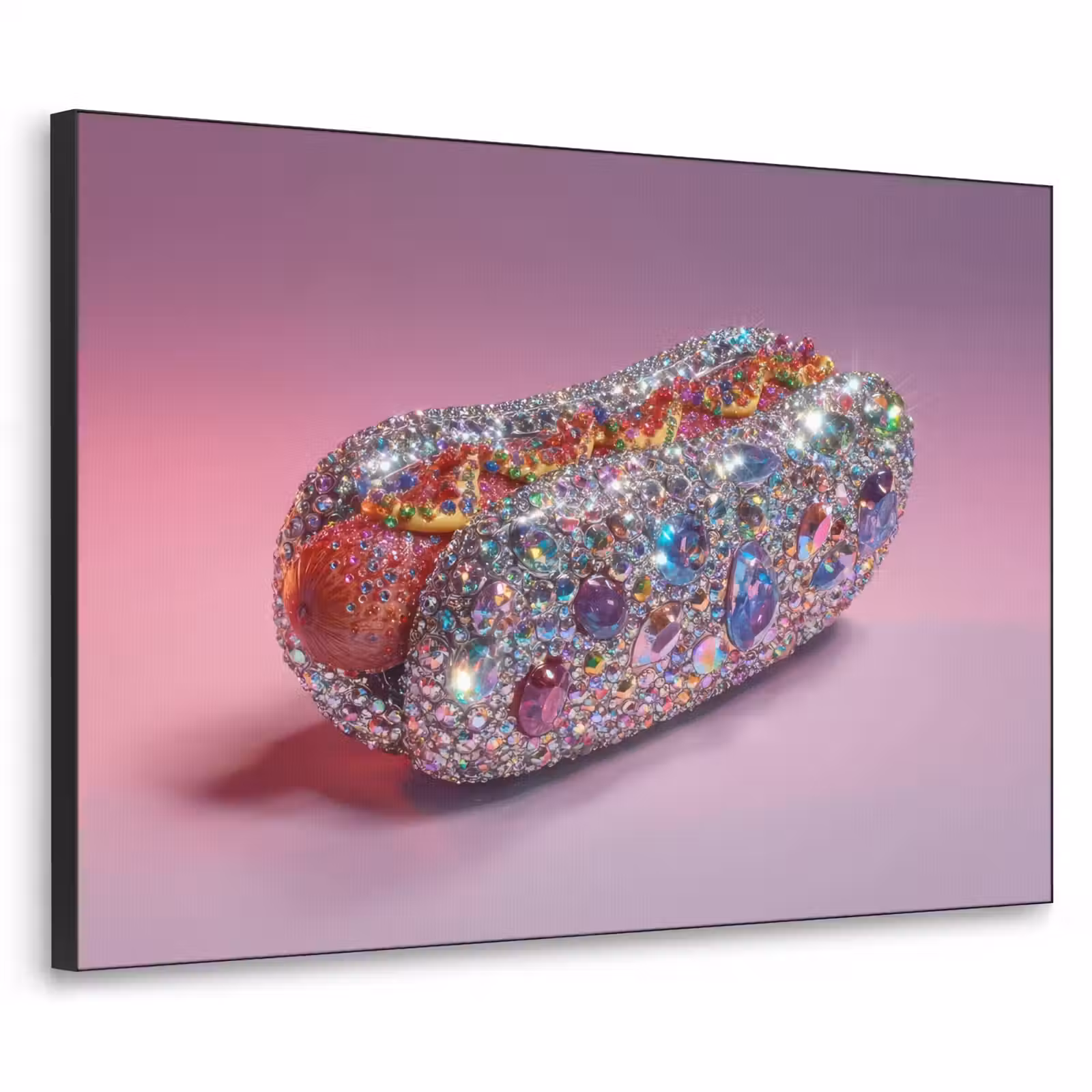 Art Frame - Hotdog - Steentjes - Glitters - Paars — 1