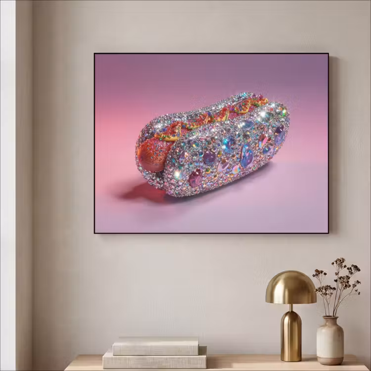 Art Frame - Hotdog - Steentjes - Glitters - Paars — 5