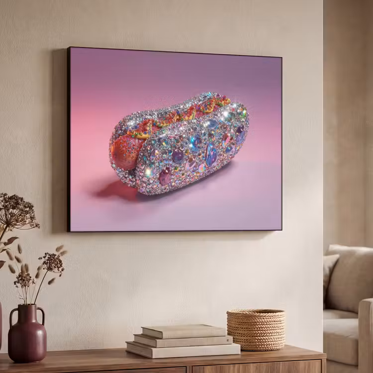Art Frame - Hotdog - Steentjes - Glitters - Paars — 7