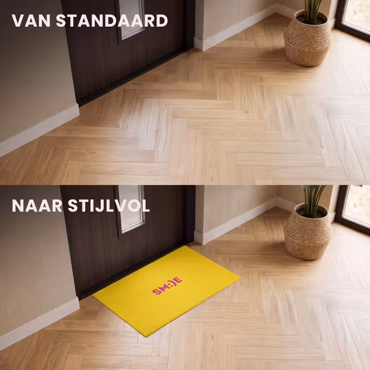 Deurmat - Smile - Roze - Geel — 3