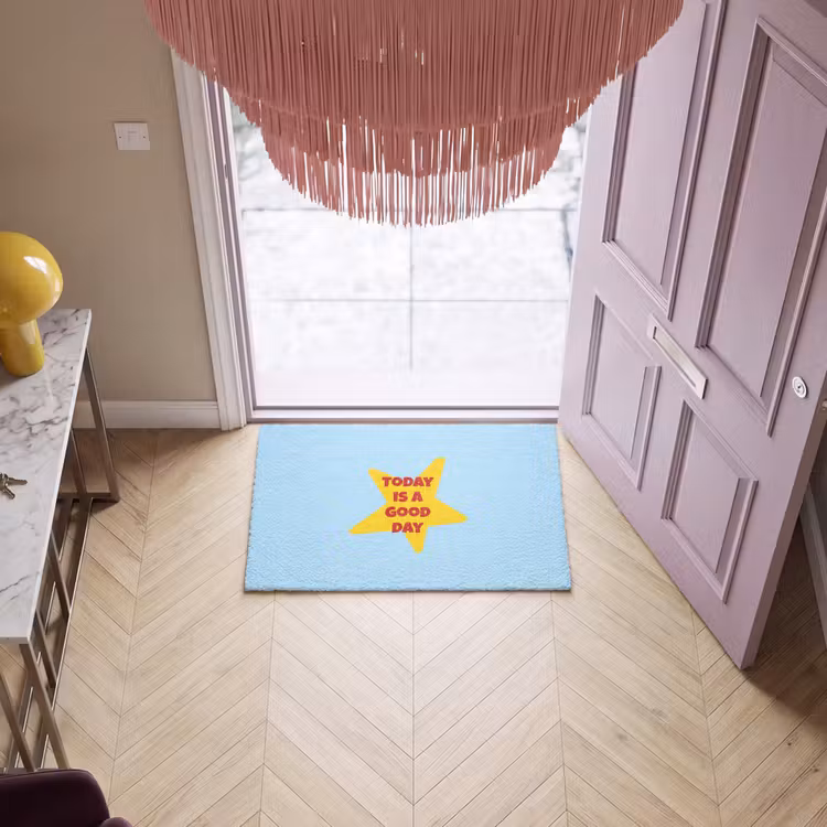 Deurmat - Ster - Today is a good day - Blauw — 4