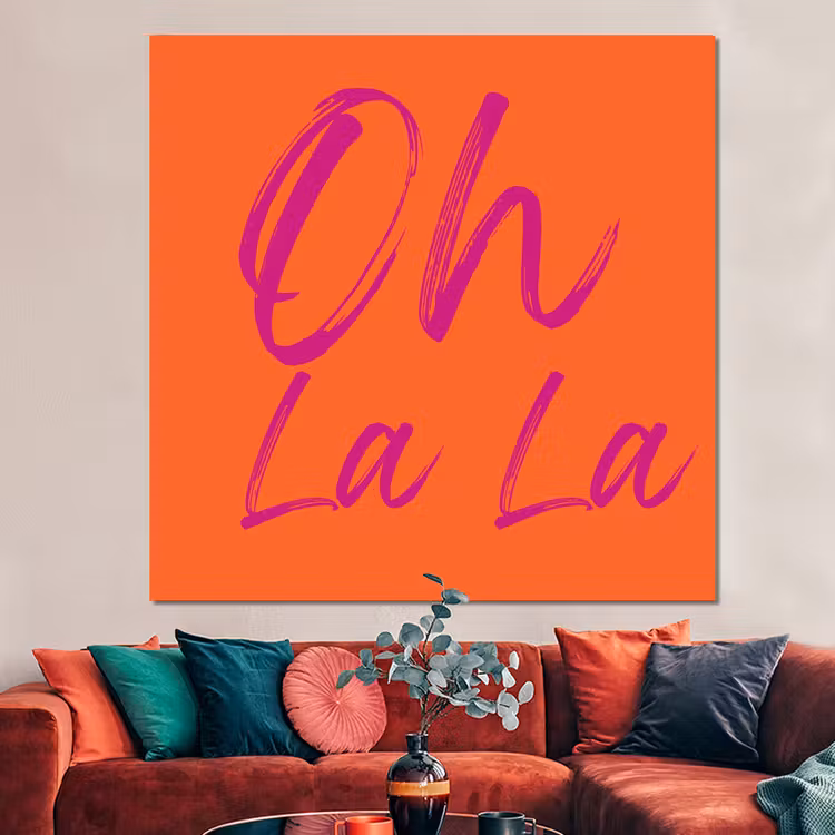 Forex - Oh la la - Oranje - Roze - Grafisch — 3