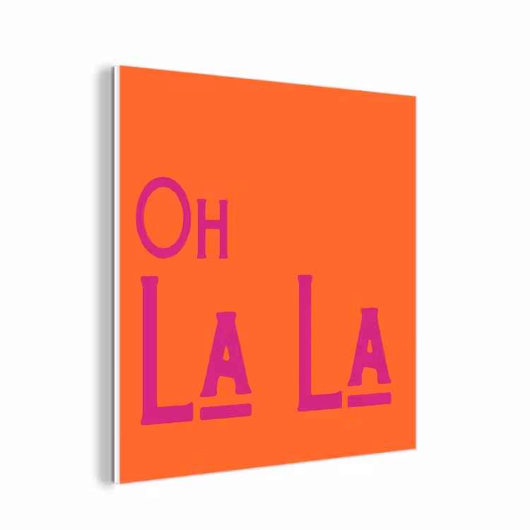 Forex - Oh la la - Oranje - Roze - Scheeflettertype — 1