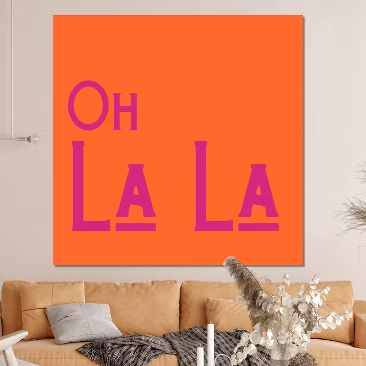 Forex - Oh la la - Oranje - Roze - Scheeflettertype — 4