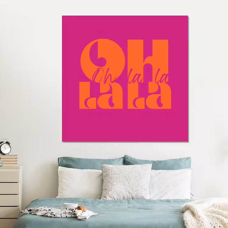 Forex - Oh la la - Roze - Oranje - Gestapelde letters — 2