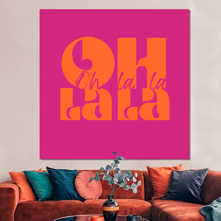 Forex - Oh la la - Roze - Oranje - Gestapelde letters — 3