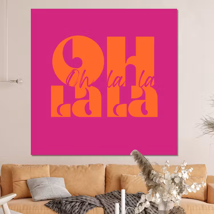 Forex - Oh la la - Roze - Oranje - Gestapelde letters — 4