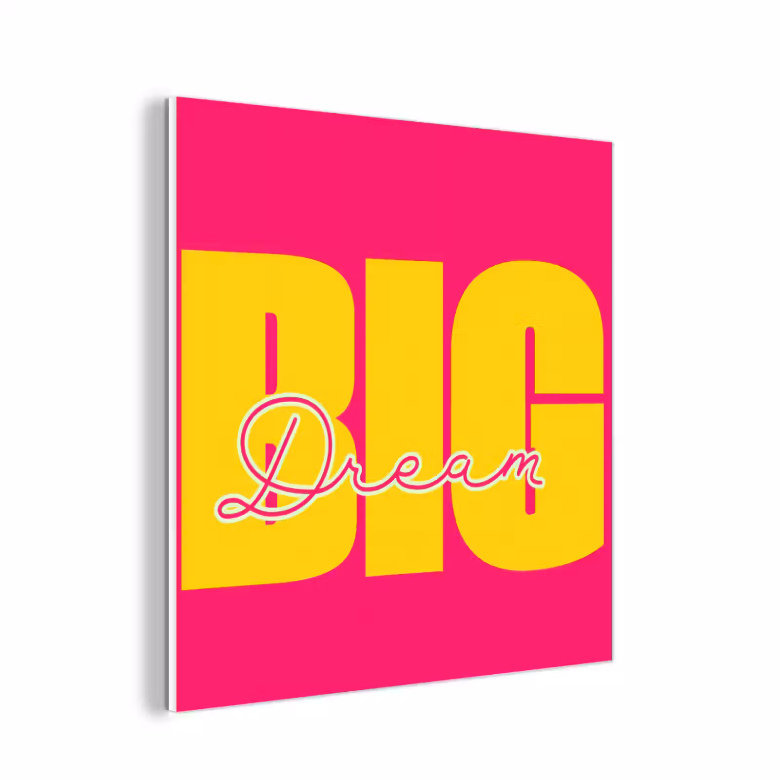 Forex - Dream big - Roze - Geel - Minimalistisch — 1