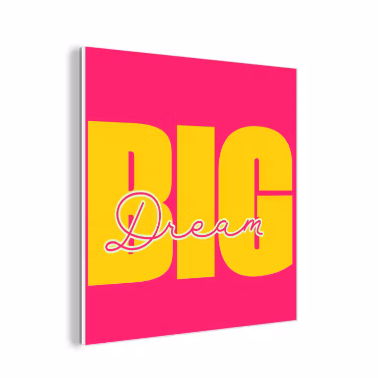 Forex - Dream big - Roze - Geel - Minimalistisch — 1