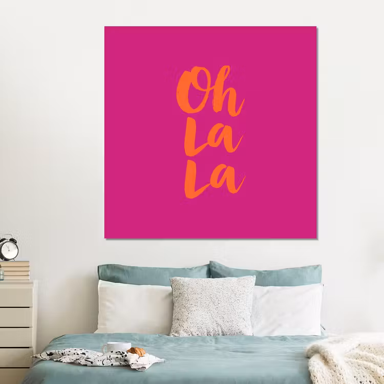 Forex - Oh la la - Roze - Oranje - Minimalistisch — 2