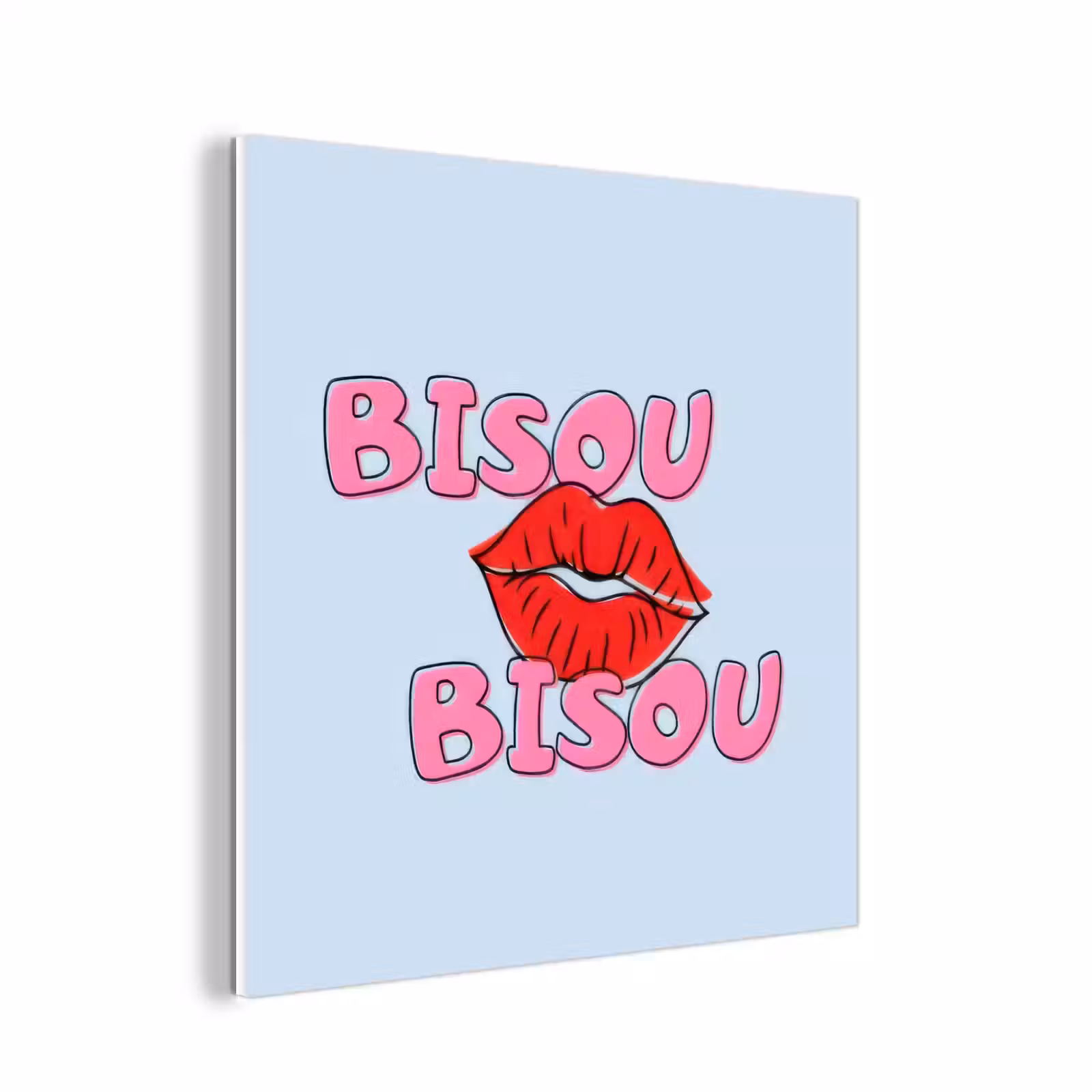 Forex - Bisou - Blauw - Roze - Lippen — 1