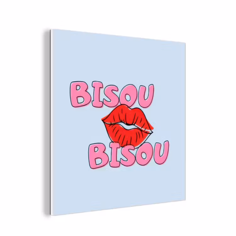 Forex - Bisou - Blauw - Roze - Lippen — 1