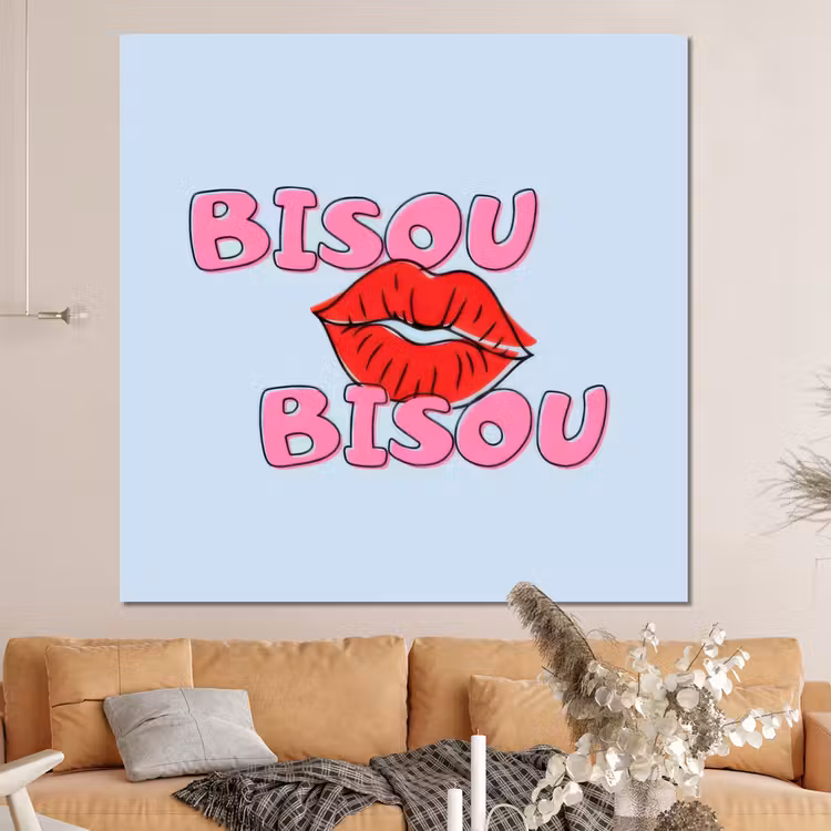 Forex - Bisou - Blauw - Roze - Lippen — 4